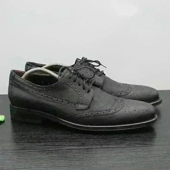 Donald Plinier Emerik Men’s Black Distressed Leath - Picture 2 of 12